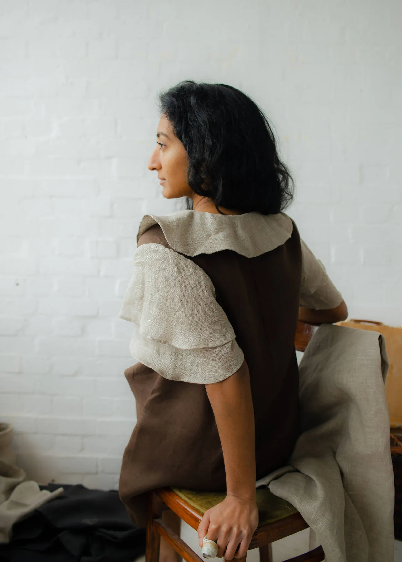 100 % Linen Flower Dress