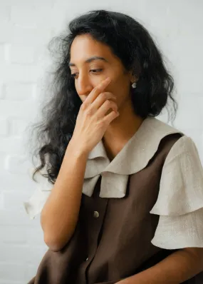 100 % Linen Flower Dress