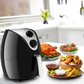 1500W Electric Air Fryer Cooker with Rapid Air Circulation System Low-Fat-Black