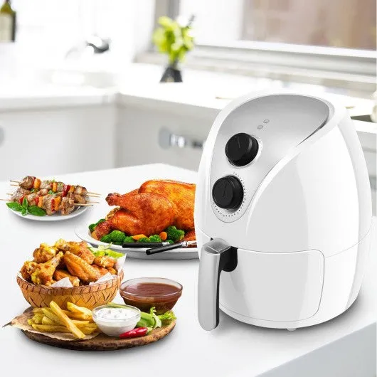 1500W Electric Air Fryer Cooker with Rapid Air Circulation System Low-Fat-White