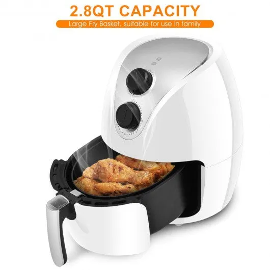 1500W Electric Air Fryer Cooker with Rapid Air Circulation System Low-Fat-White