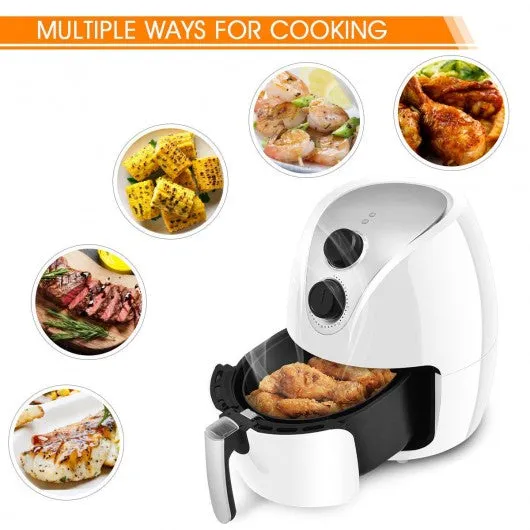 1500W Electric Air Fryer Cooker with Rapid Air Circulation System Low-Fat-White