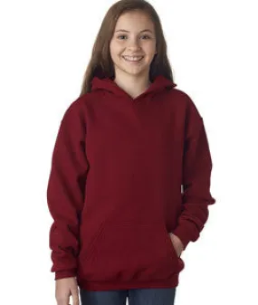18500B Gildan Youth Heavy BlendHooded Sweatshirt Garnet