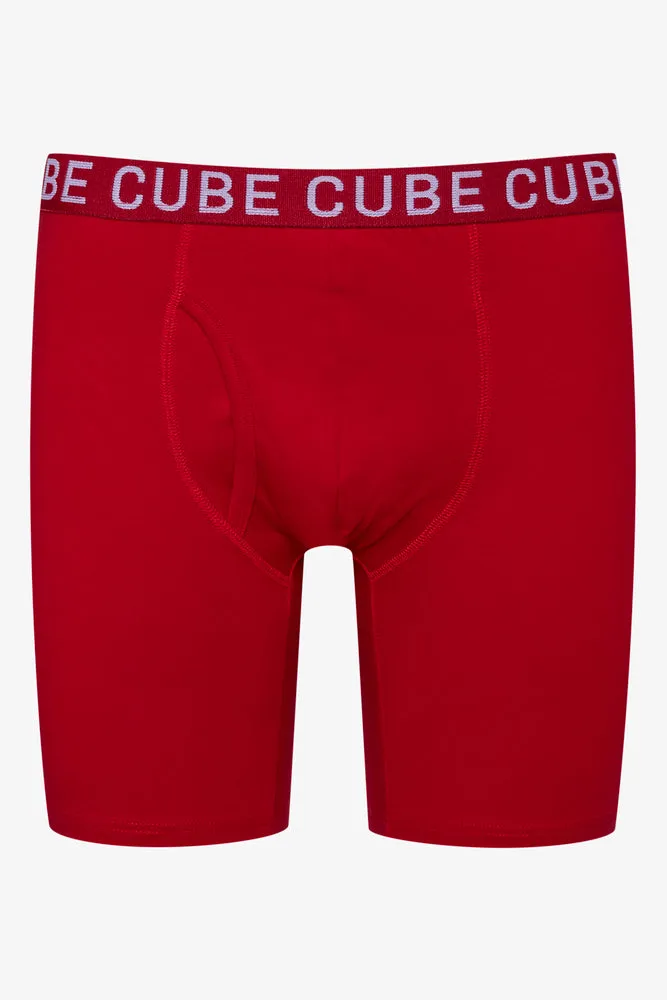 3 Pack Knit Boxer Black, Grey And Red