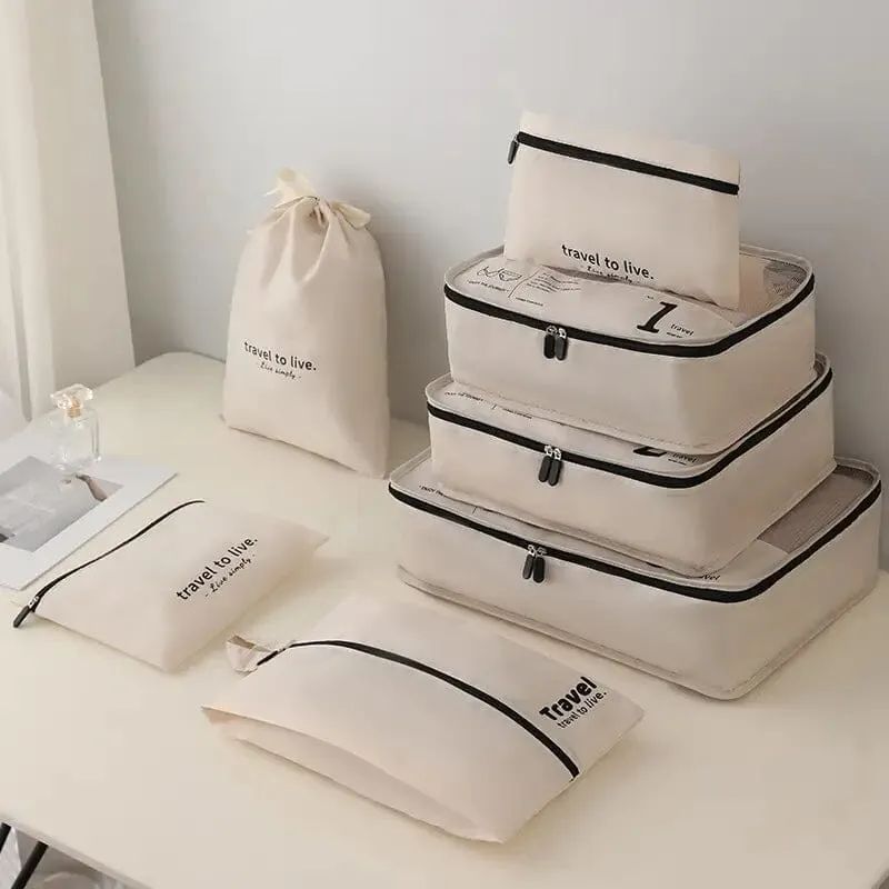 7-Piece: Travel Packaging Cube Bags