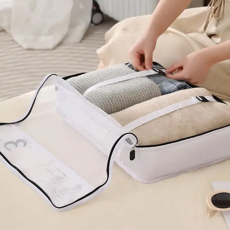7-Piece: Travel Packaging Cube Bags