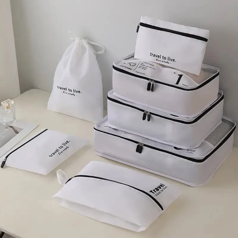 7-Piece: Travel Packaging Cube Bags