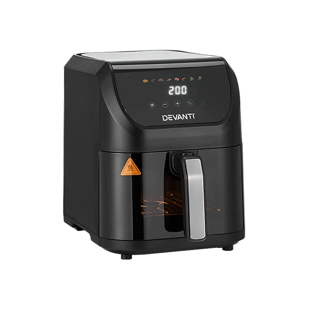 8-Mode 5L Air Fryer w/ LCD Touch Control - Devanti