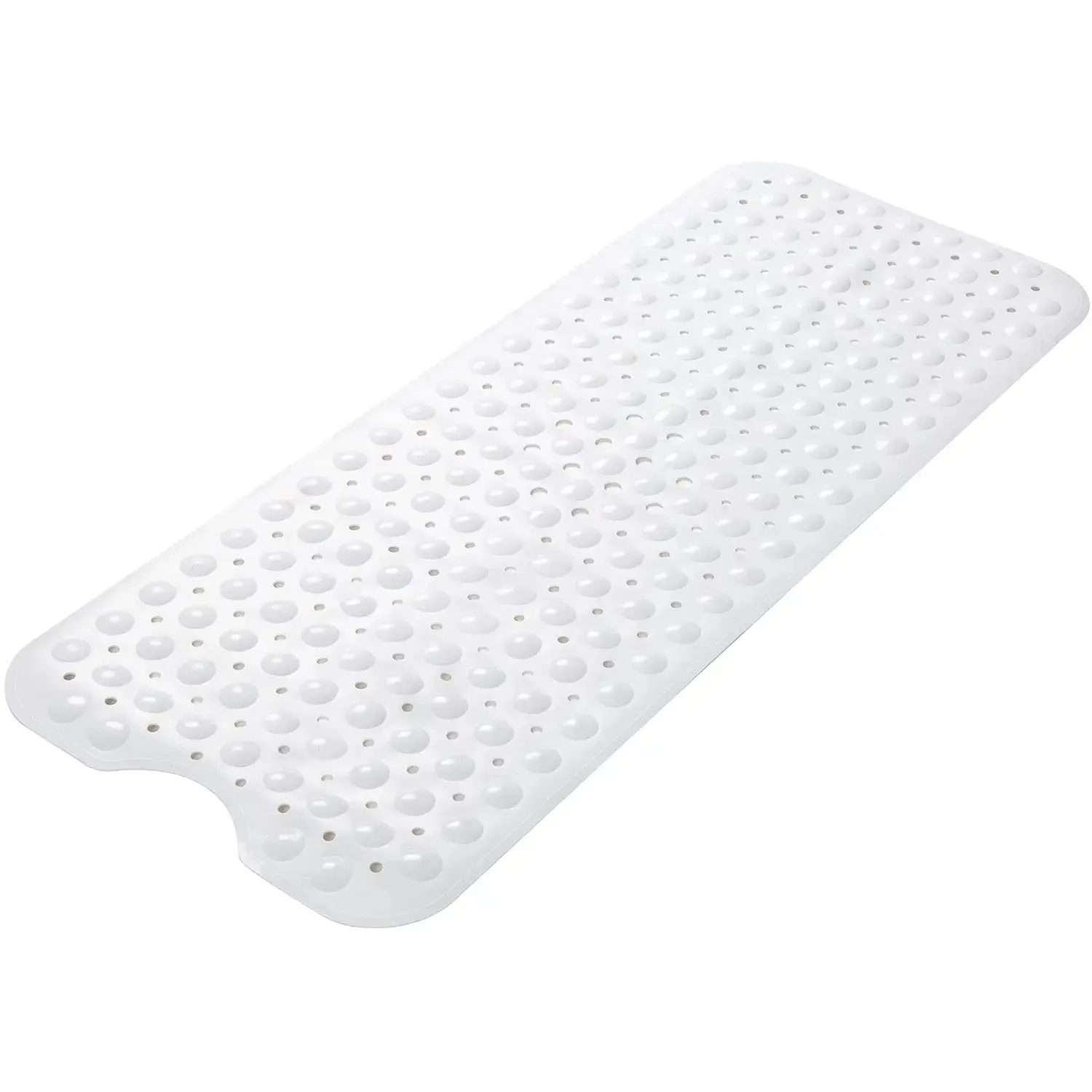 Anti Slip Bath Mat with suction cup white color (100 x 40 cm) Soft-Pebble