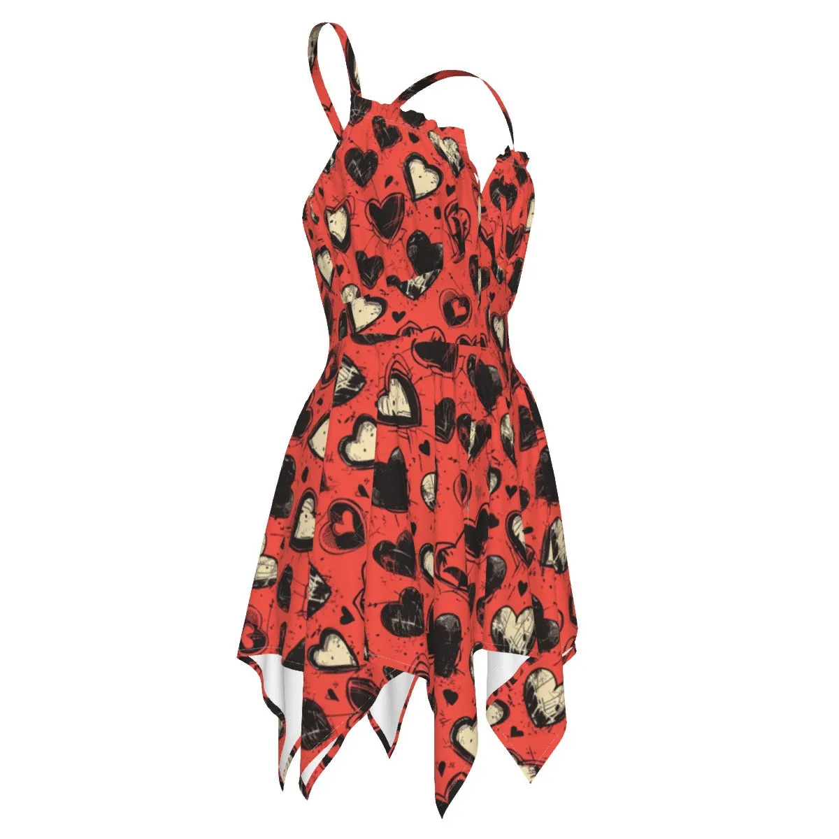 Arty Hearts Slip Dress