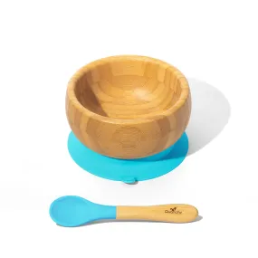 Avanchy - Baby Bamboo Stay Put Suction BOWL   Spoon BL