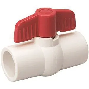 B & K ProLine Series 107-124 Ball Valve, 3/4 in Connection, Slip, 100 psi Pressure, Quarter-Turn Actuator, CPCV Body