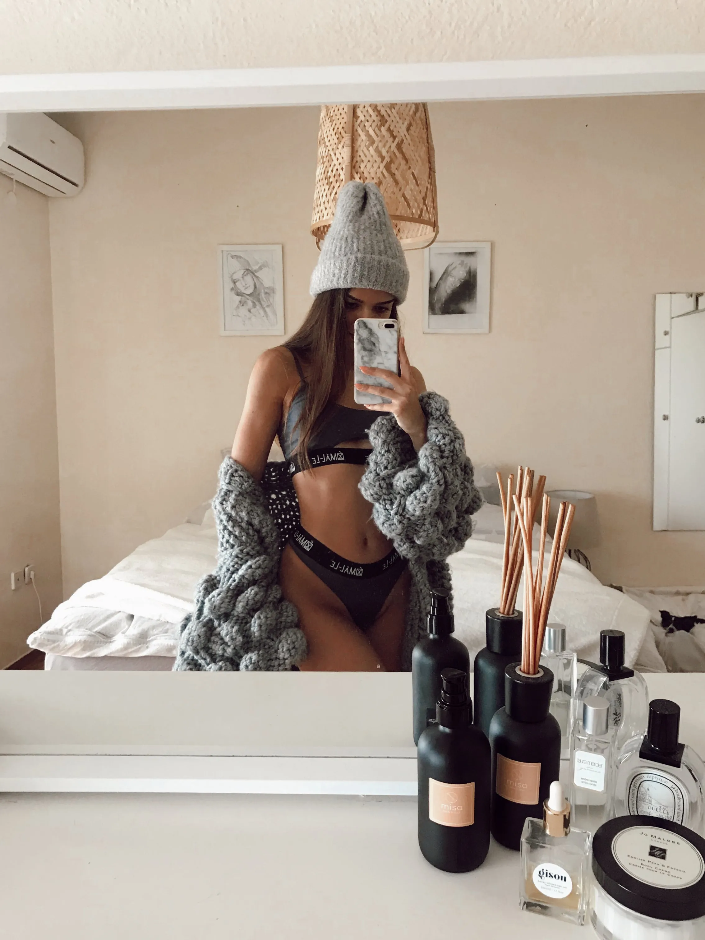 Basic Gray Bra with Cut Out