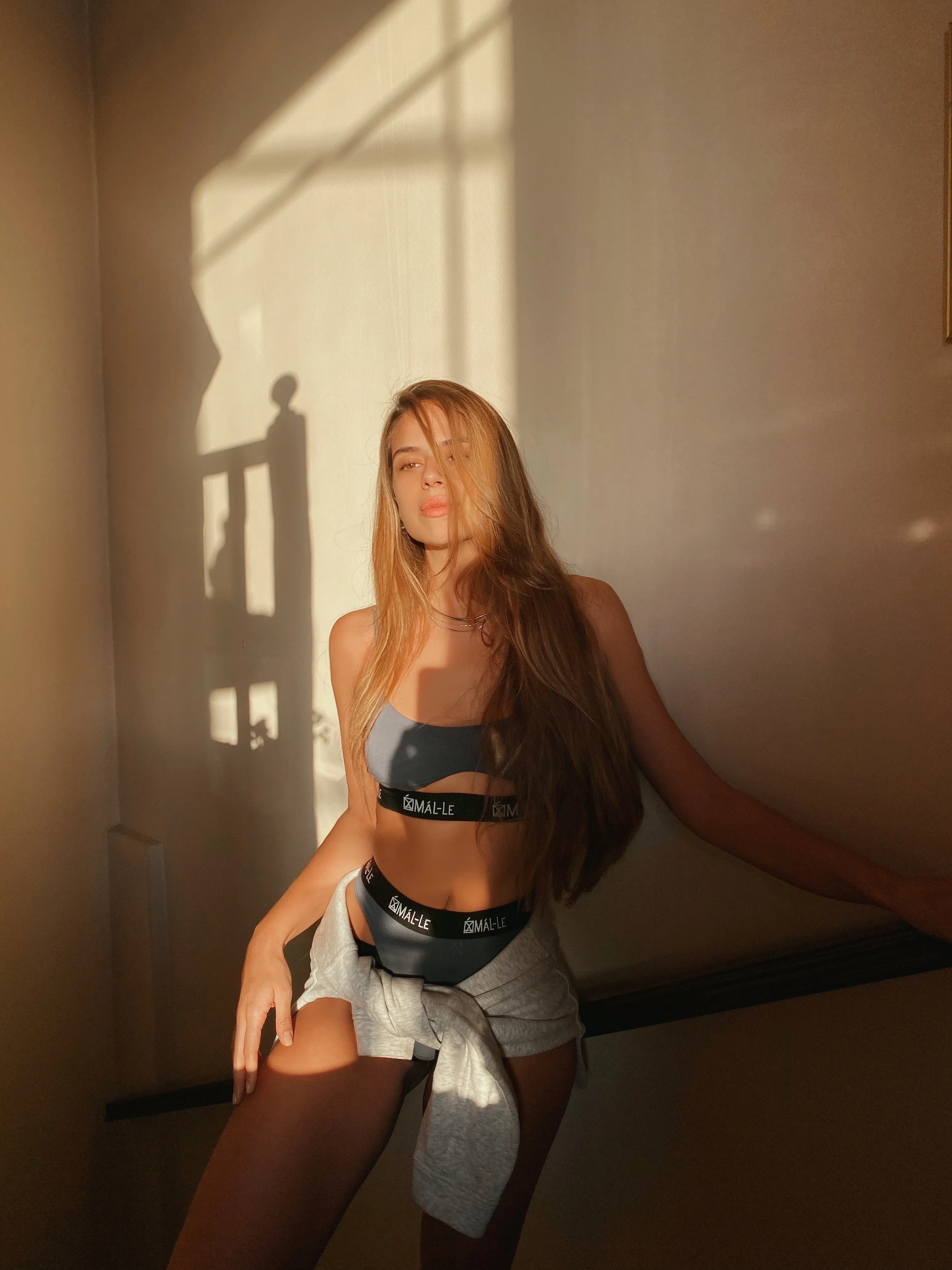 Basic Gray Bra with Cut Out