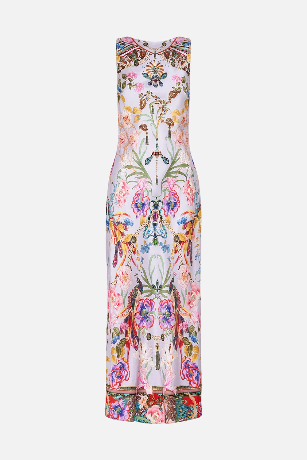 BIAS SLIP WITH DRAPED BACK NATURES KALEIDOSCOPE
