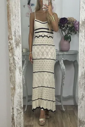 Black Geometric Slip Dress