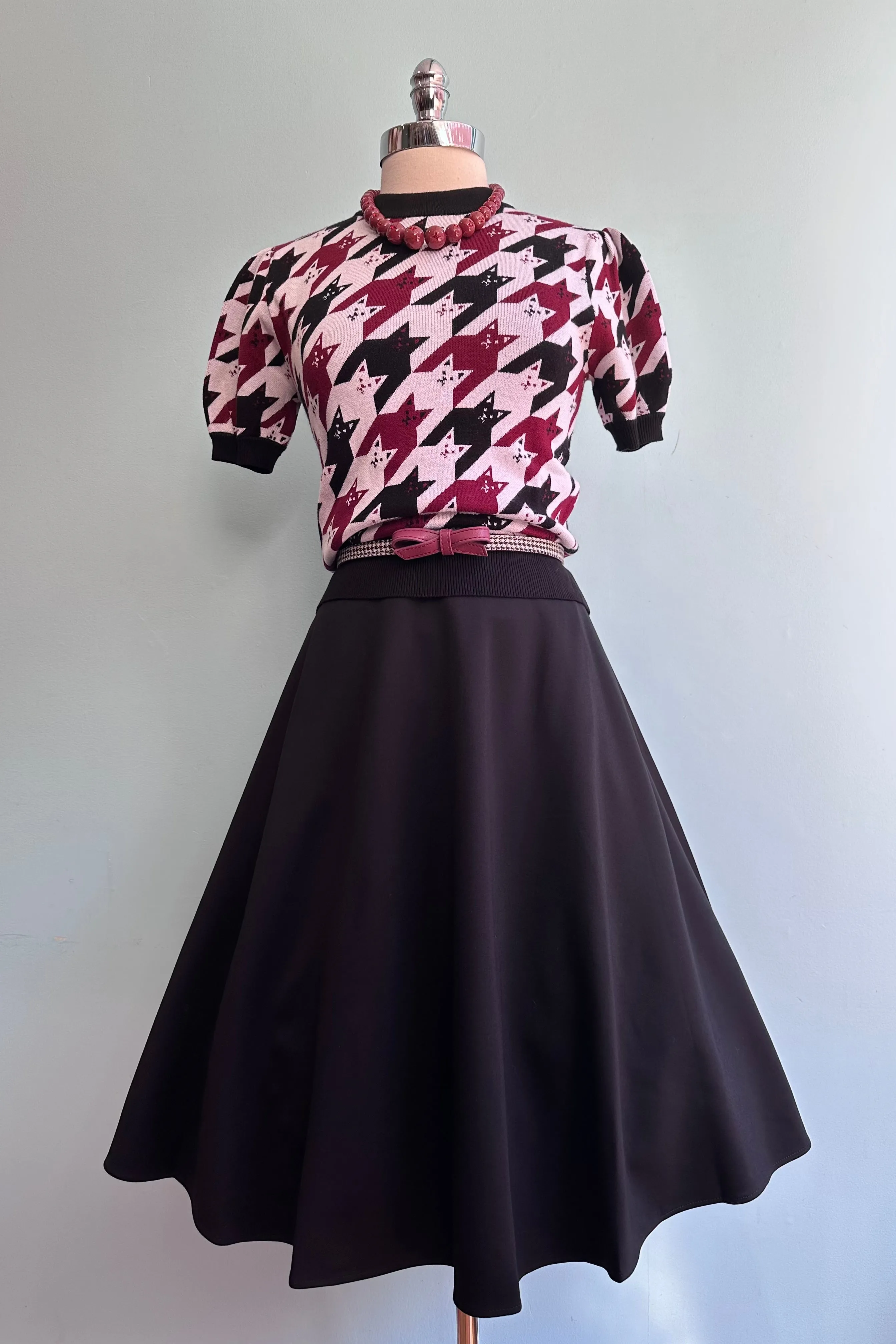 Black Jersey Charlotte Nova Skirt by Retrolicious