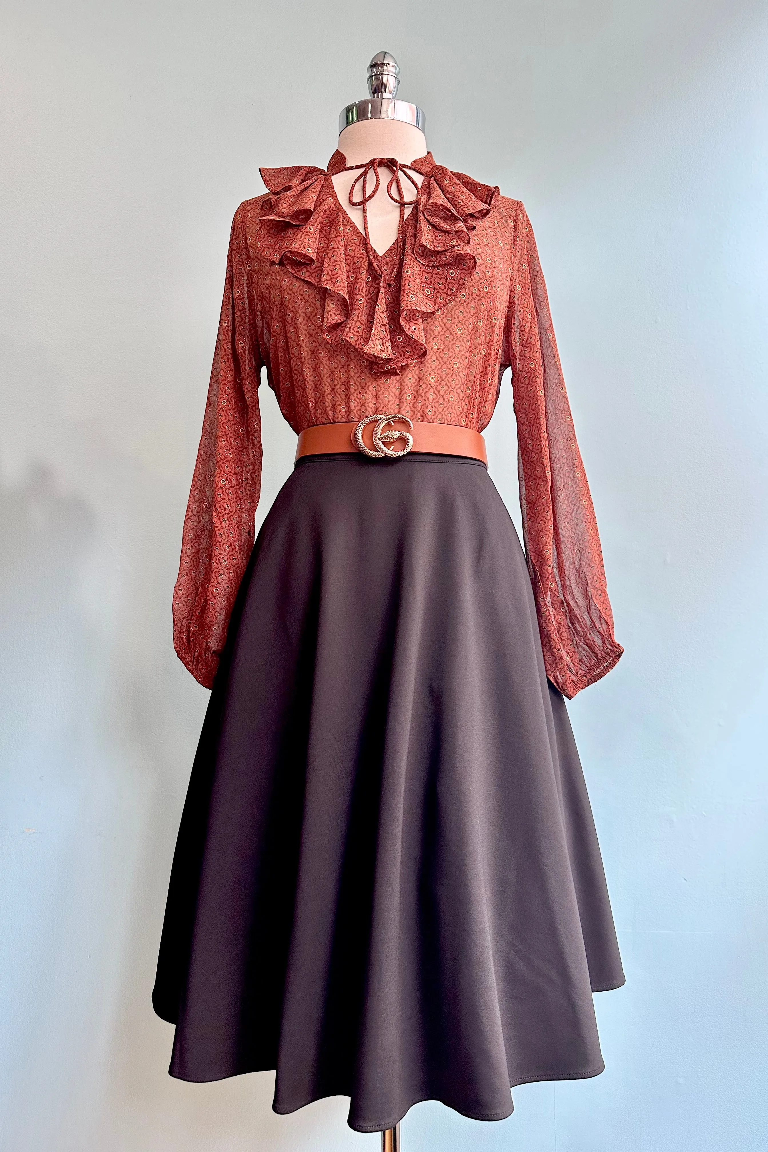 Black Jersey Charlotte Nova Skirt by Retrolicious