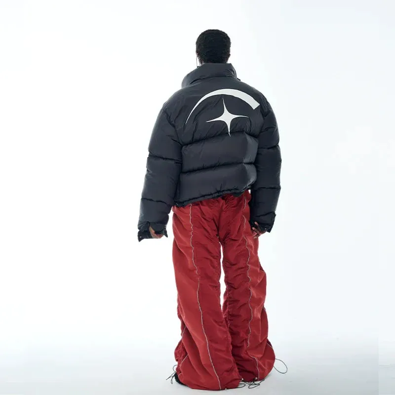 Black Star Emblem Puffer Jacket
