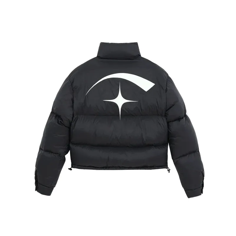 Black Star Emblem Puffer Jacket