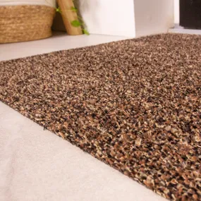 Breeze Brown Sustainable Washable Anti Slip Thin Door Mat