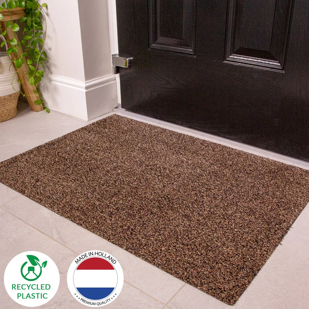 Breeze Brown Sustainable Washable Anti Slip Thin Door Mat