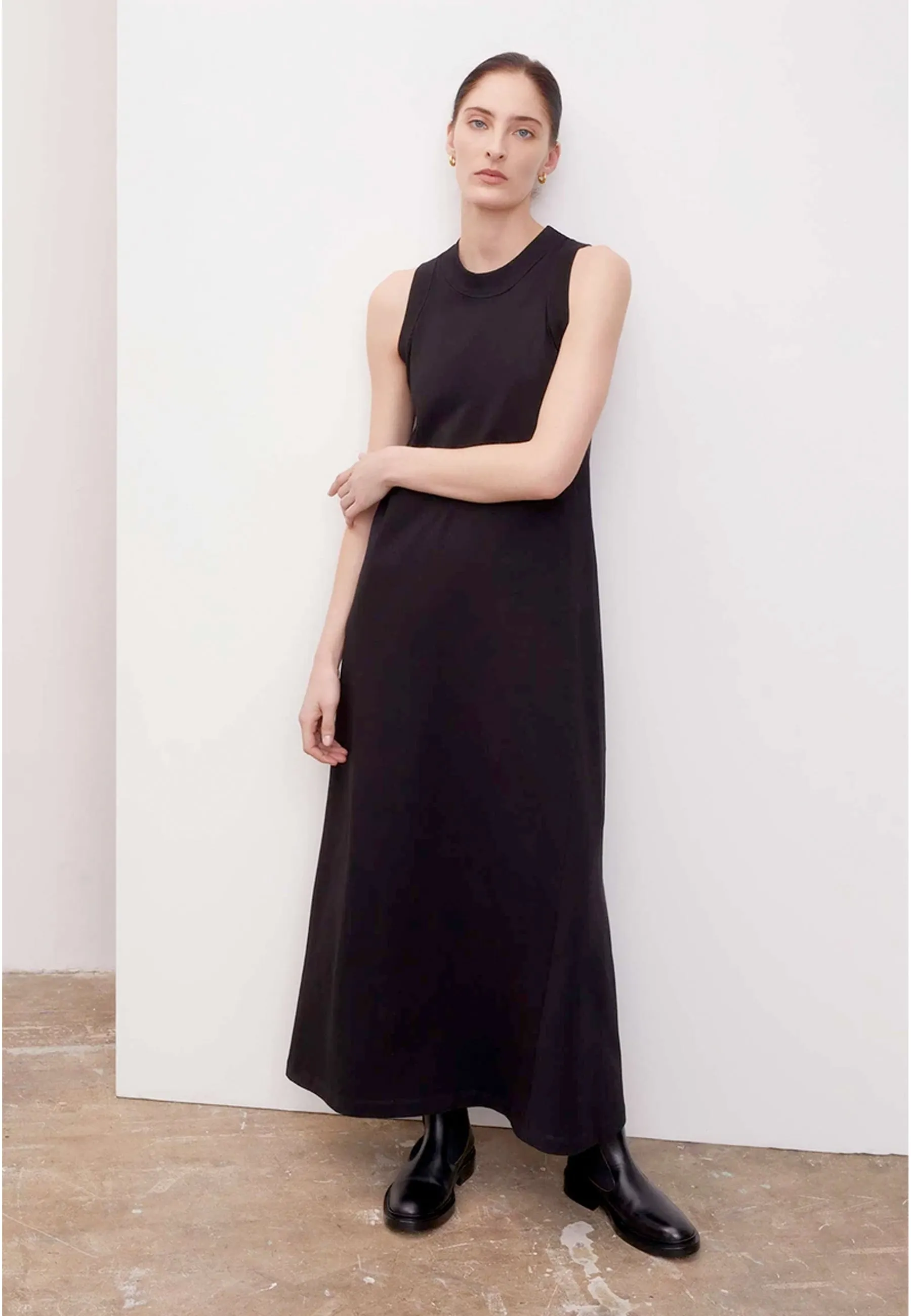 Building Block Tank Dress - black