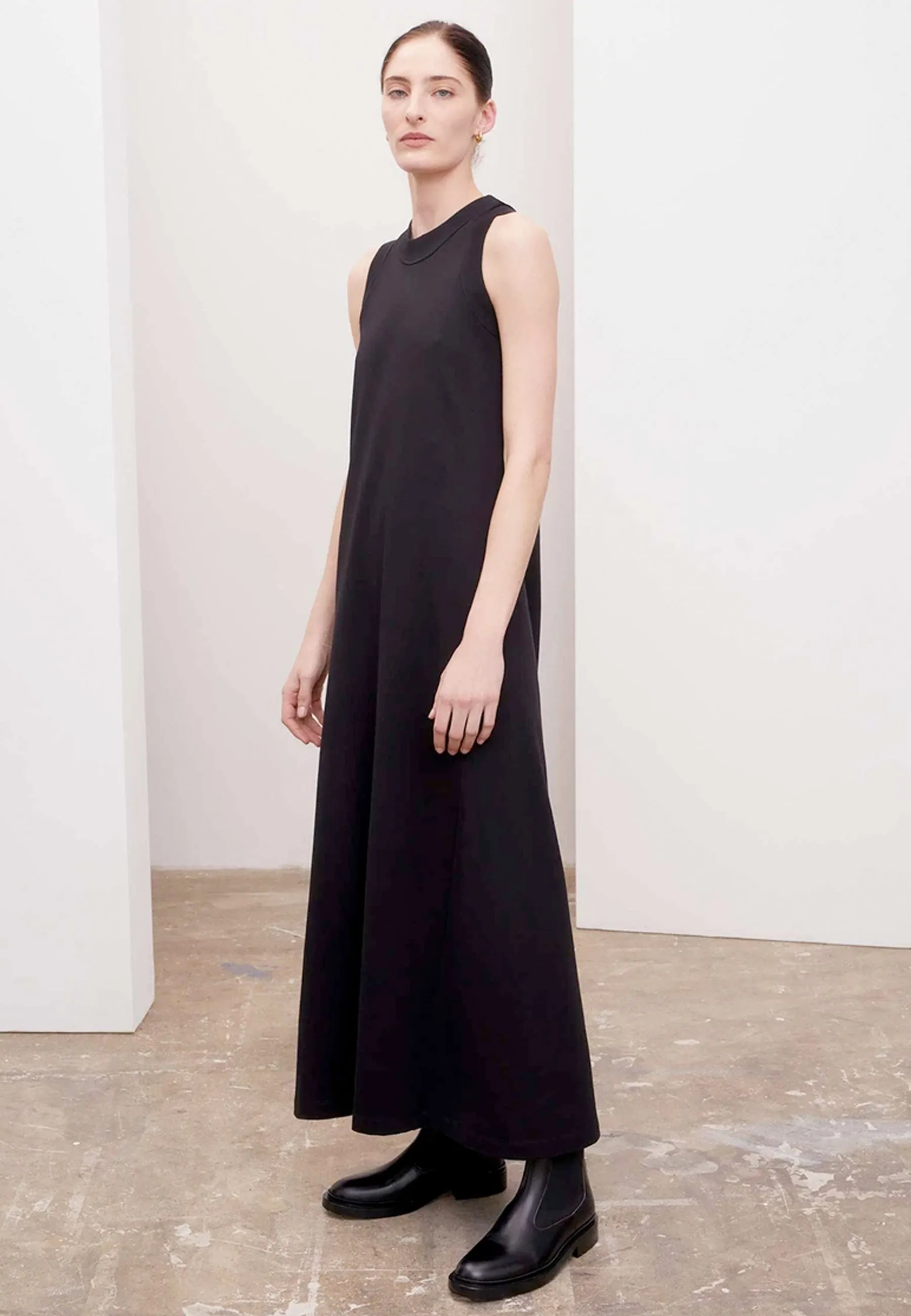 Building Block Tank Dress - black