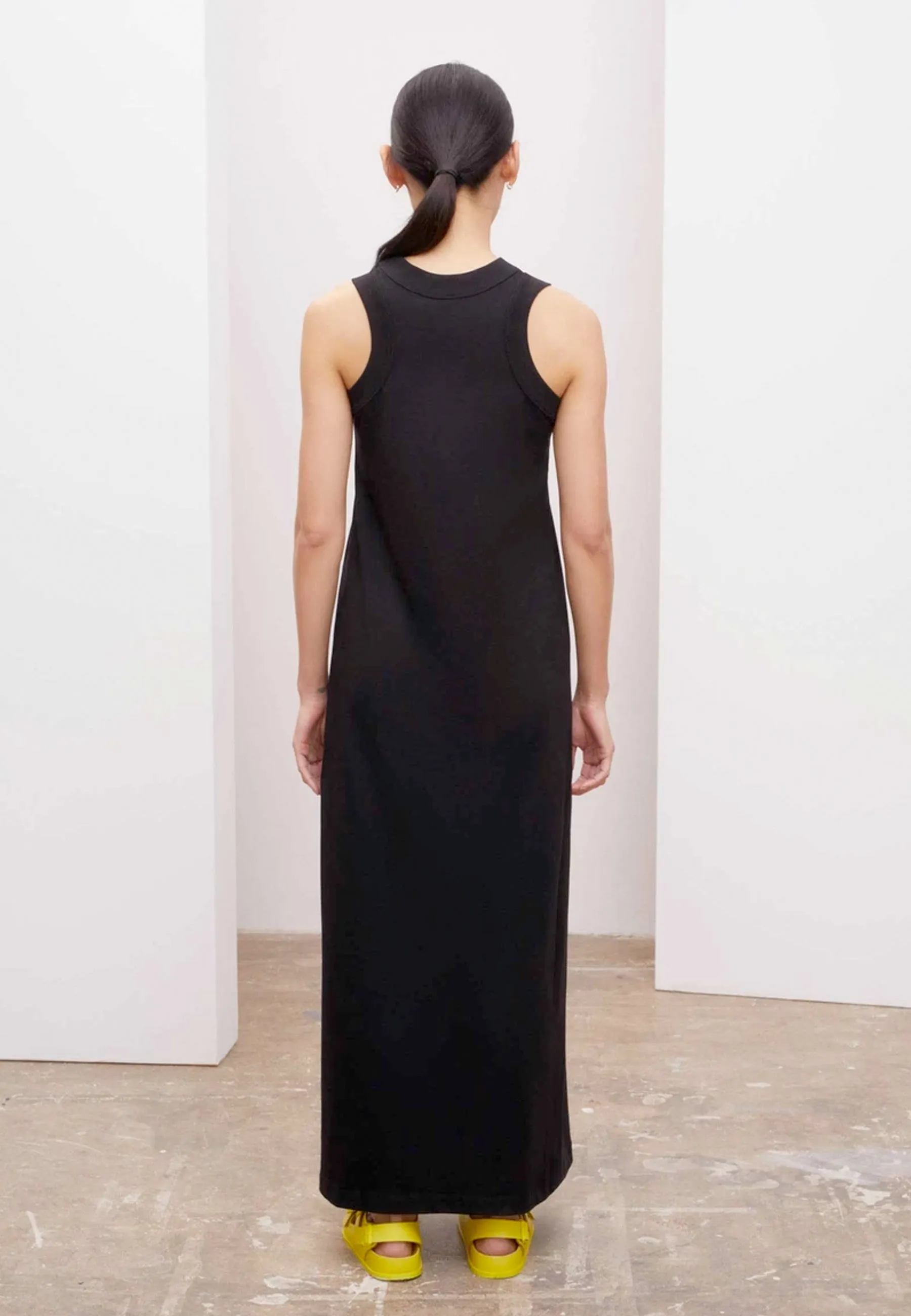 Building Block Tank Dress - black