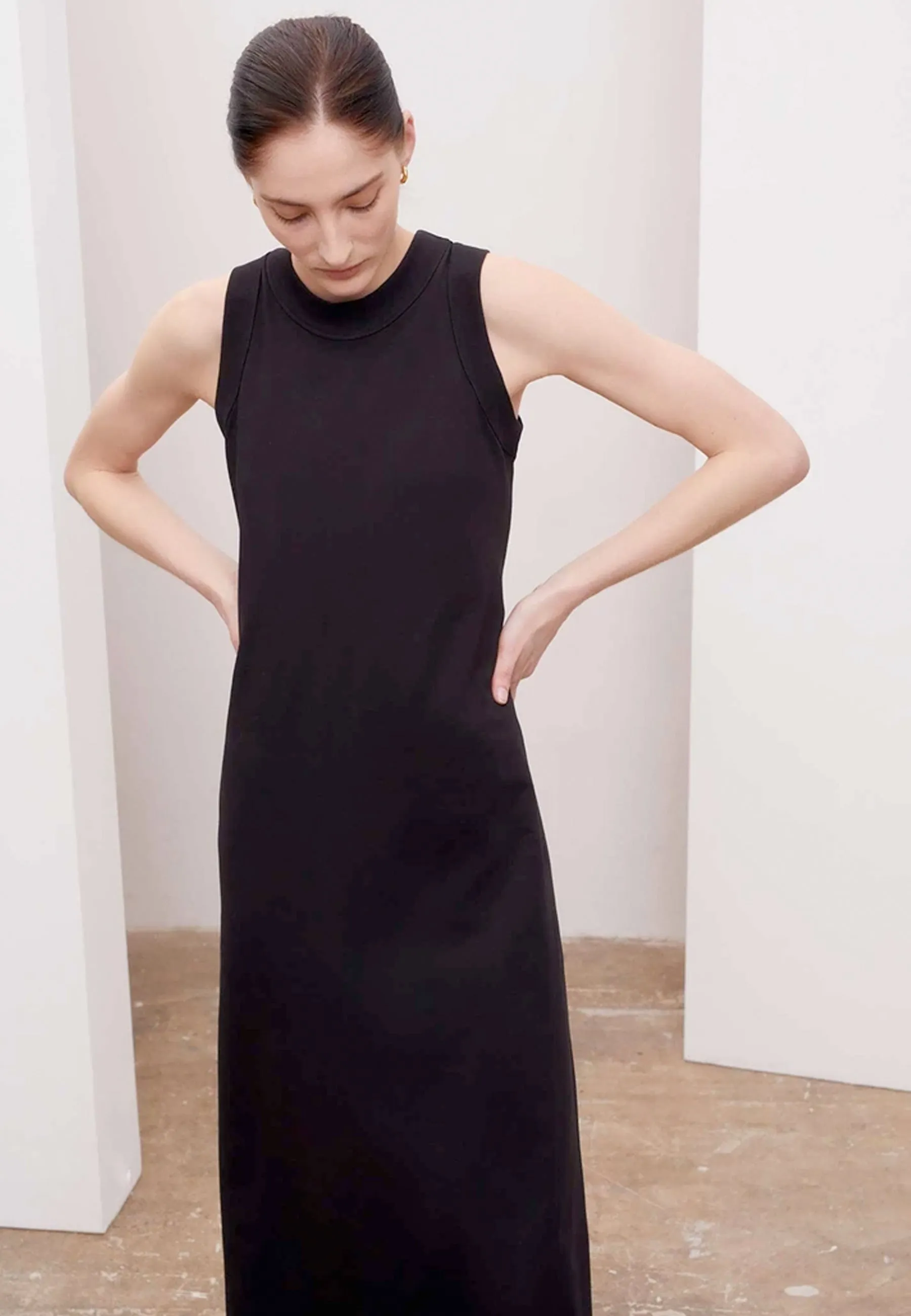 Building Block Tank Dress - black
