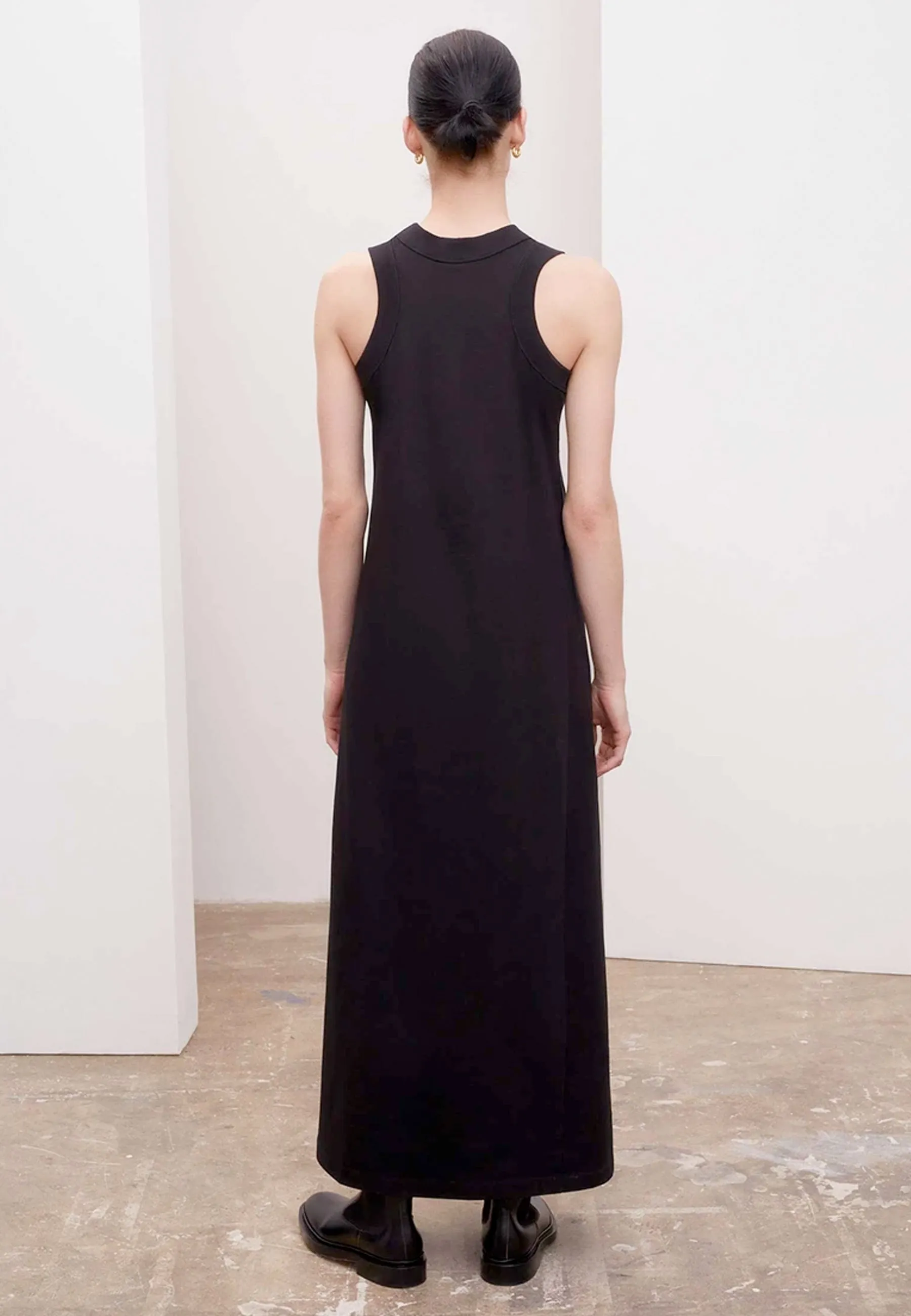 Building Block Tank Dress - black