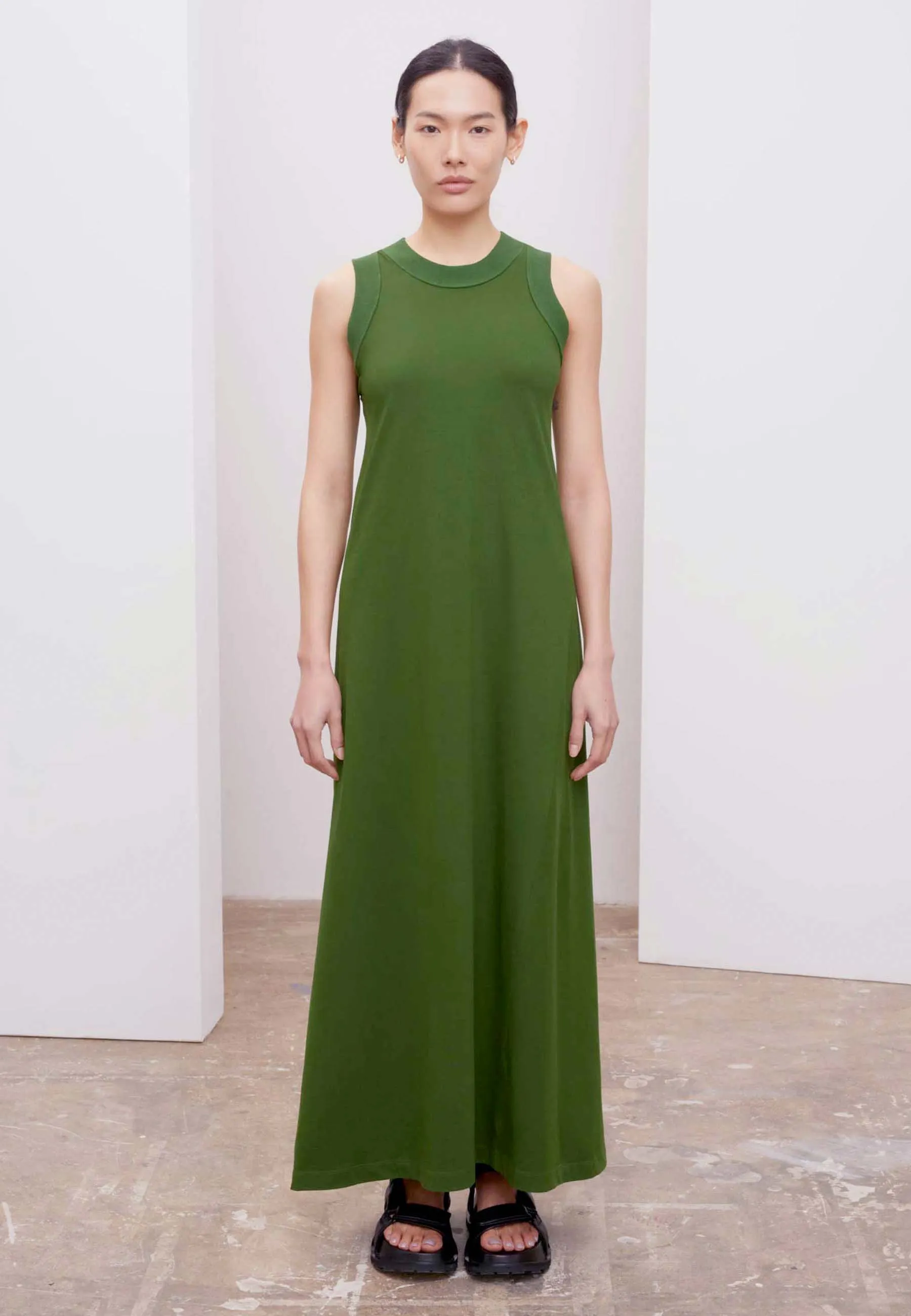Building Block Tank Dress - grass