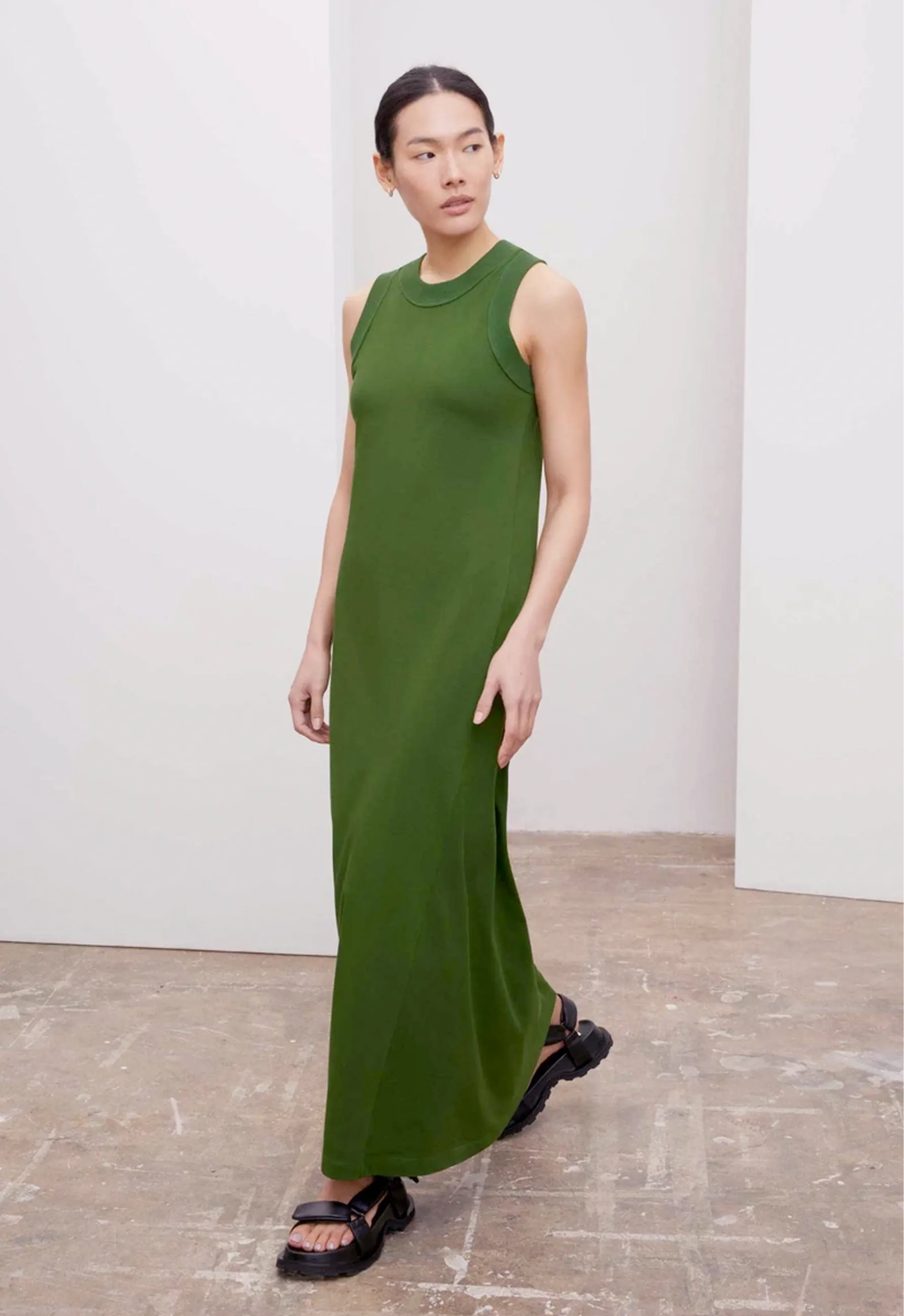 Building Block Tank Dress - grass