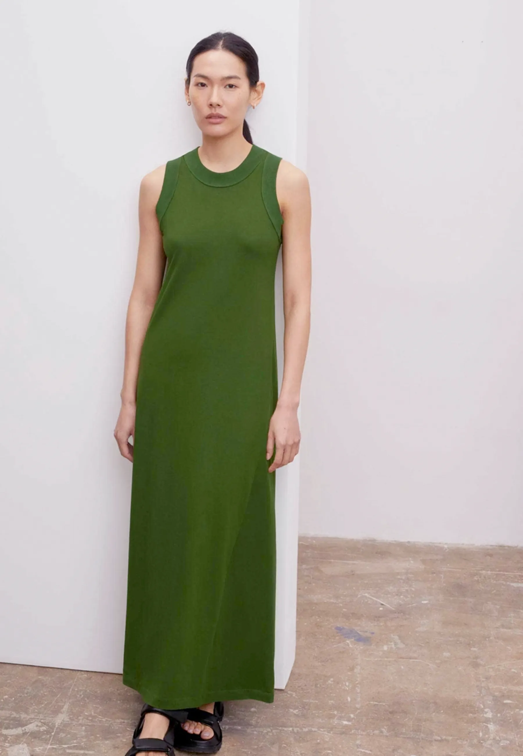 Building Block Tank Dress - grass