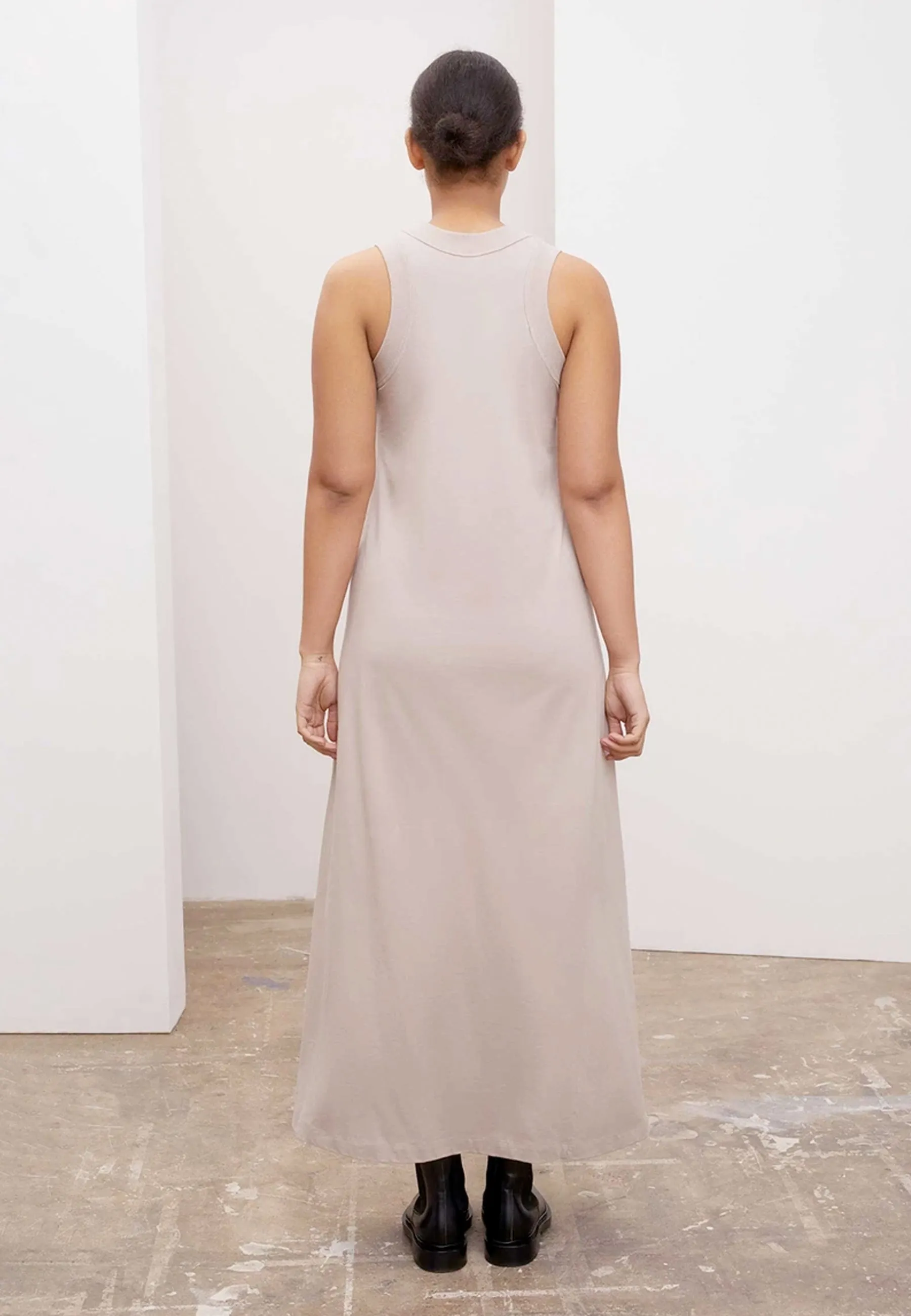 Building Block Tank Dress - stone