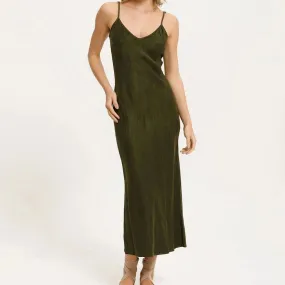 Cali Dreaming – Jones Slip Dress in Army