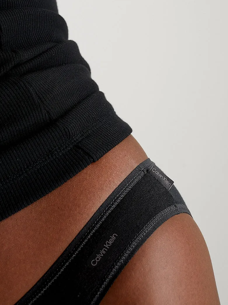 Calvin Klein IDEAL COTTON 3 Pack Womens Bikini Briefs Black