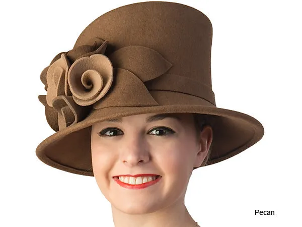 Coco Wool Felt Ladies Church Hat