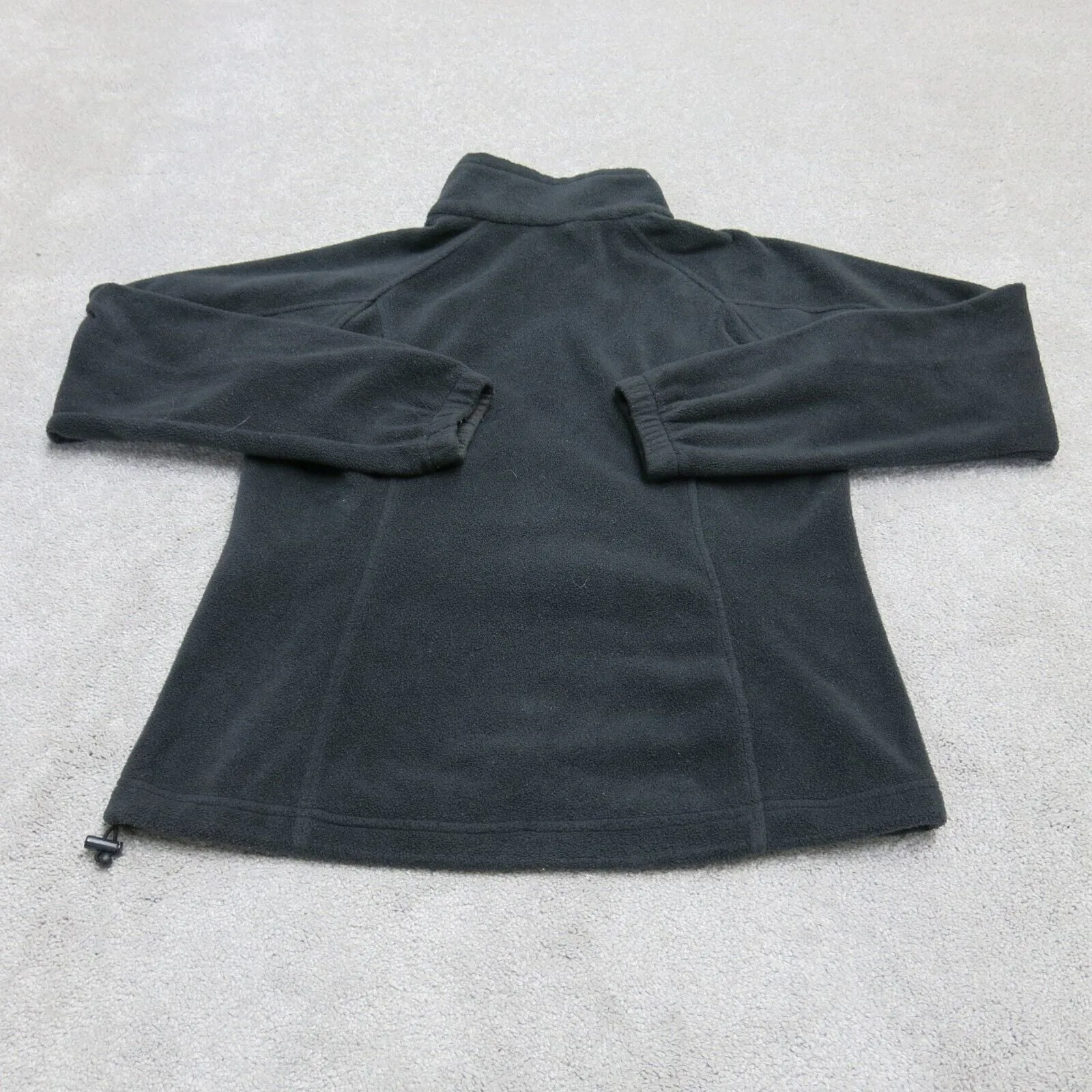 Columbia Women Full Zip Up Fleece Jackets Long Sleeve Mock Neck Black Size M
