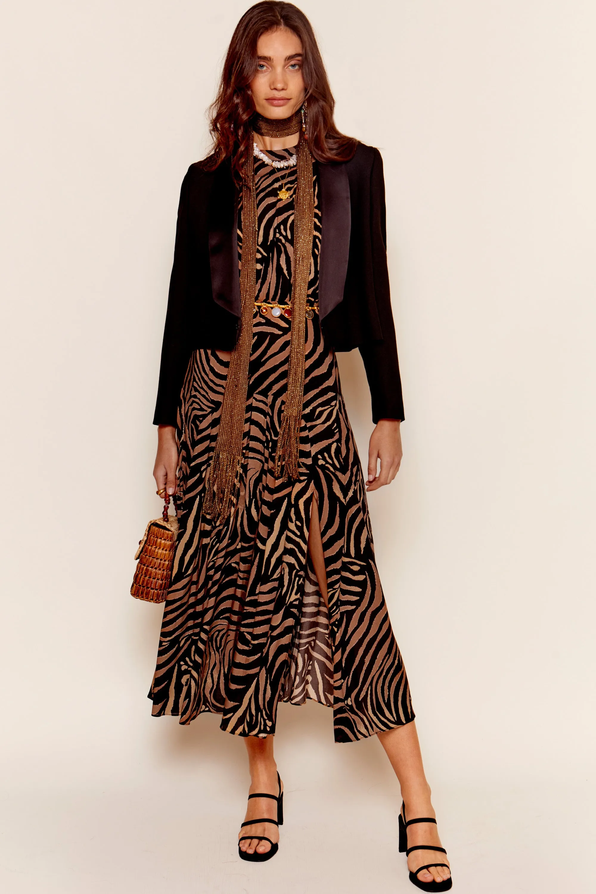 Coralie - Tiger Patchwork Black