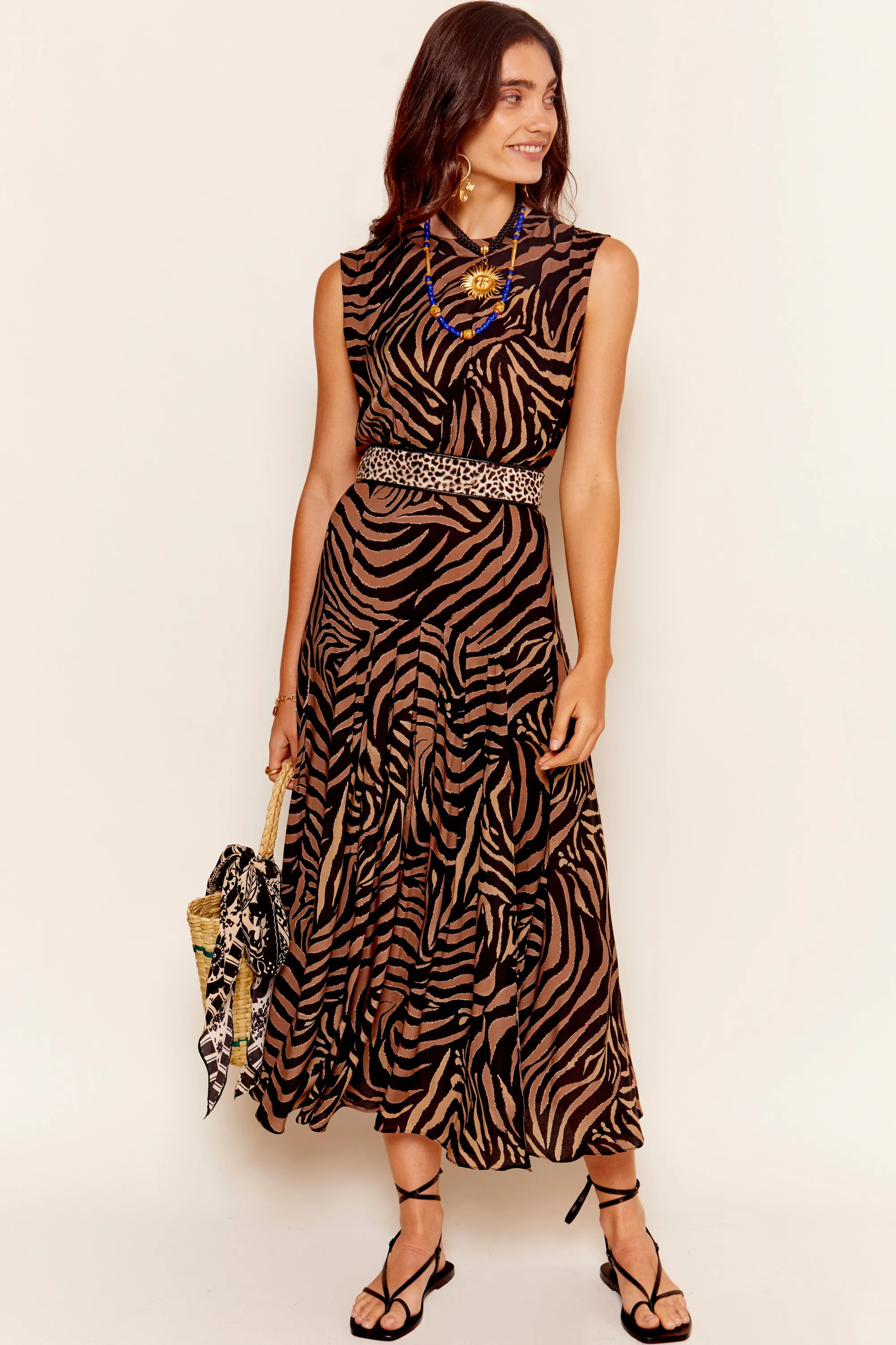 Coralie - Tiger Patchwork Black