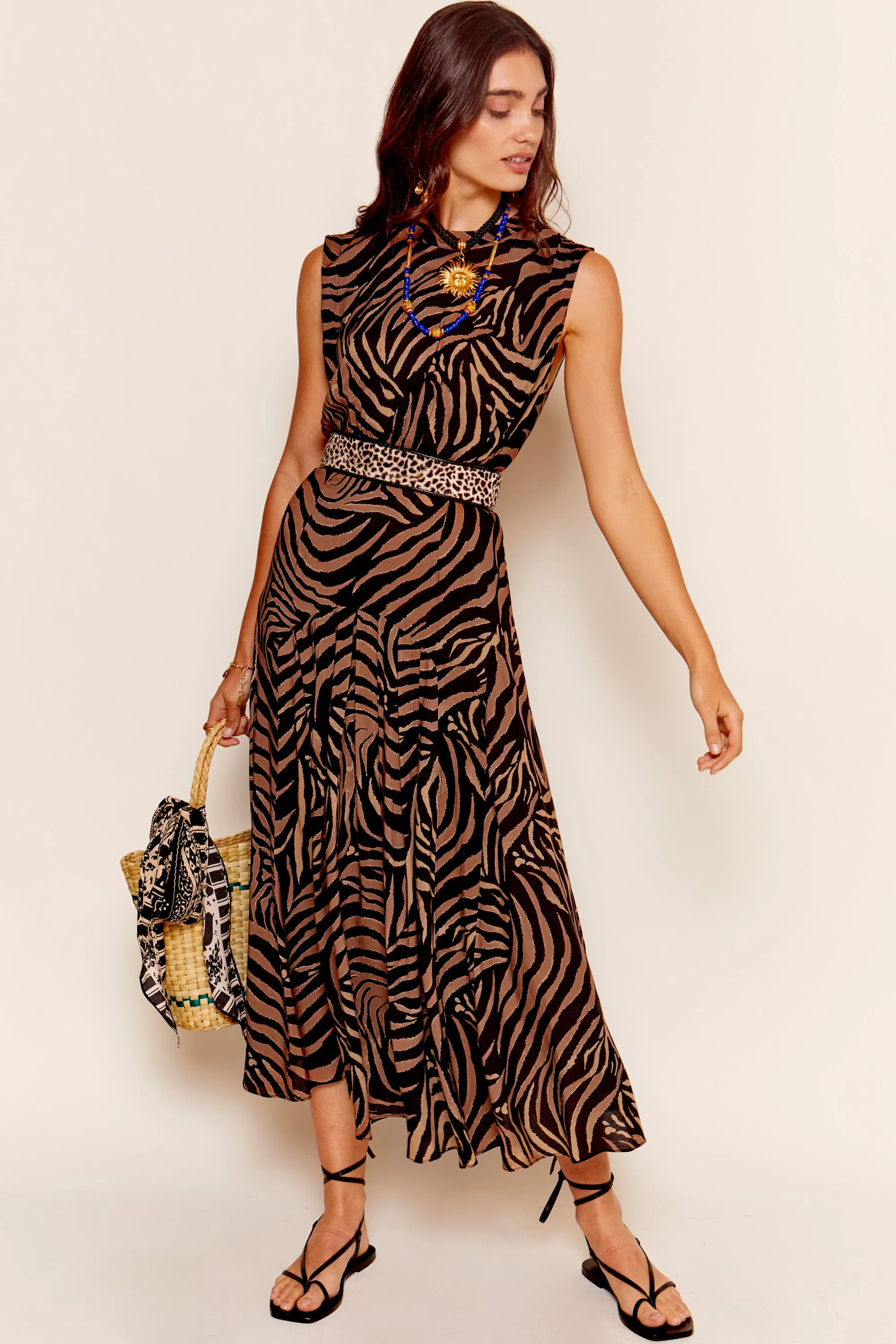 Coralie - Tiger Patchwork Black