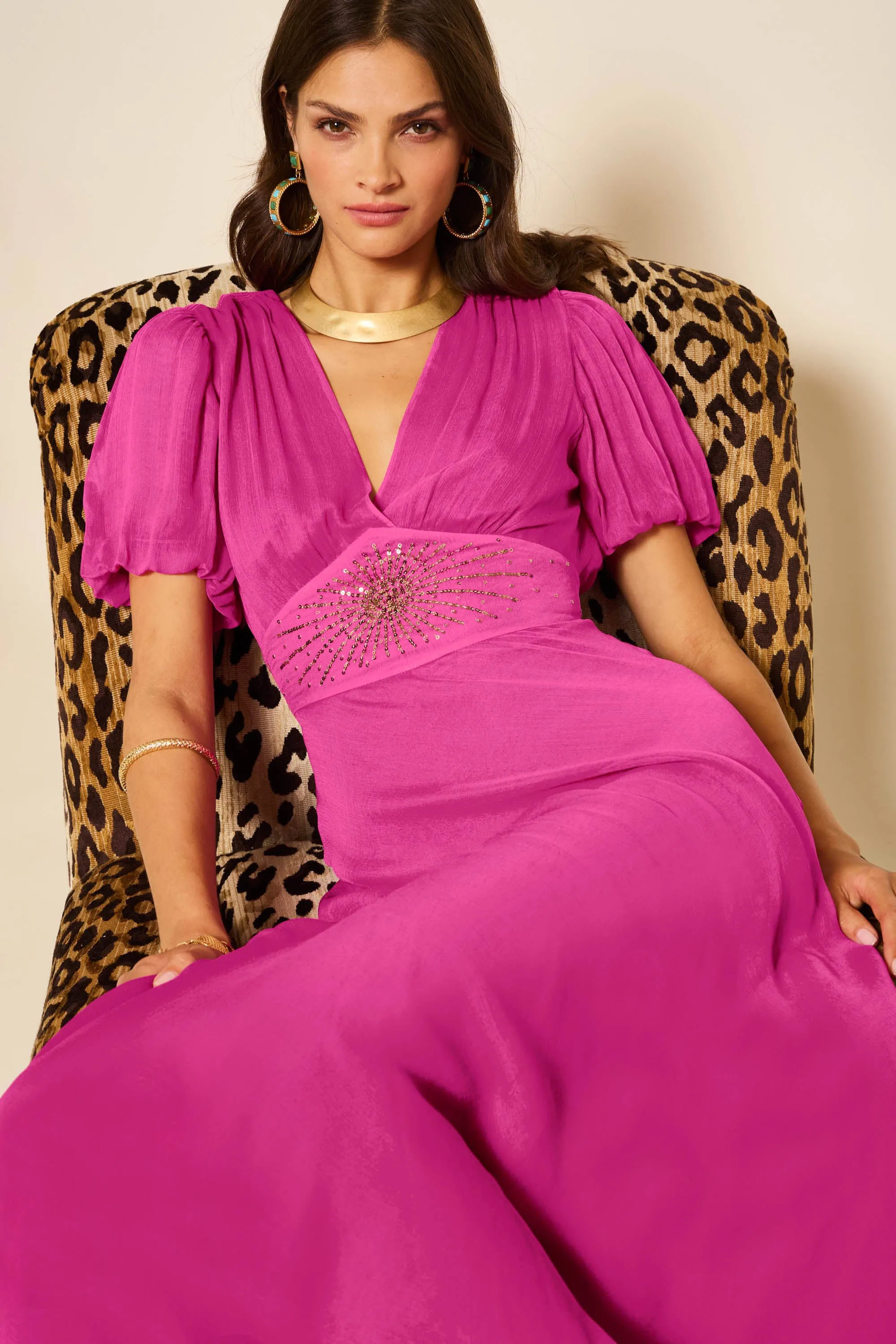 Corrine - Star Sequin Fuchsia