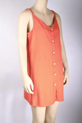 Cotton On Orange Woven "Margot" Slip Dress-Size Large