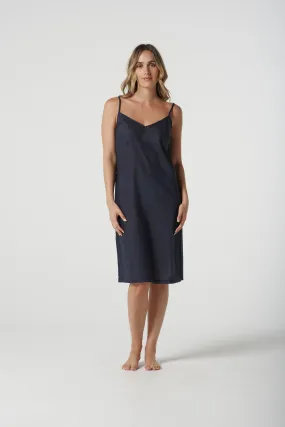 Cotton Slip Dress Navy