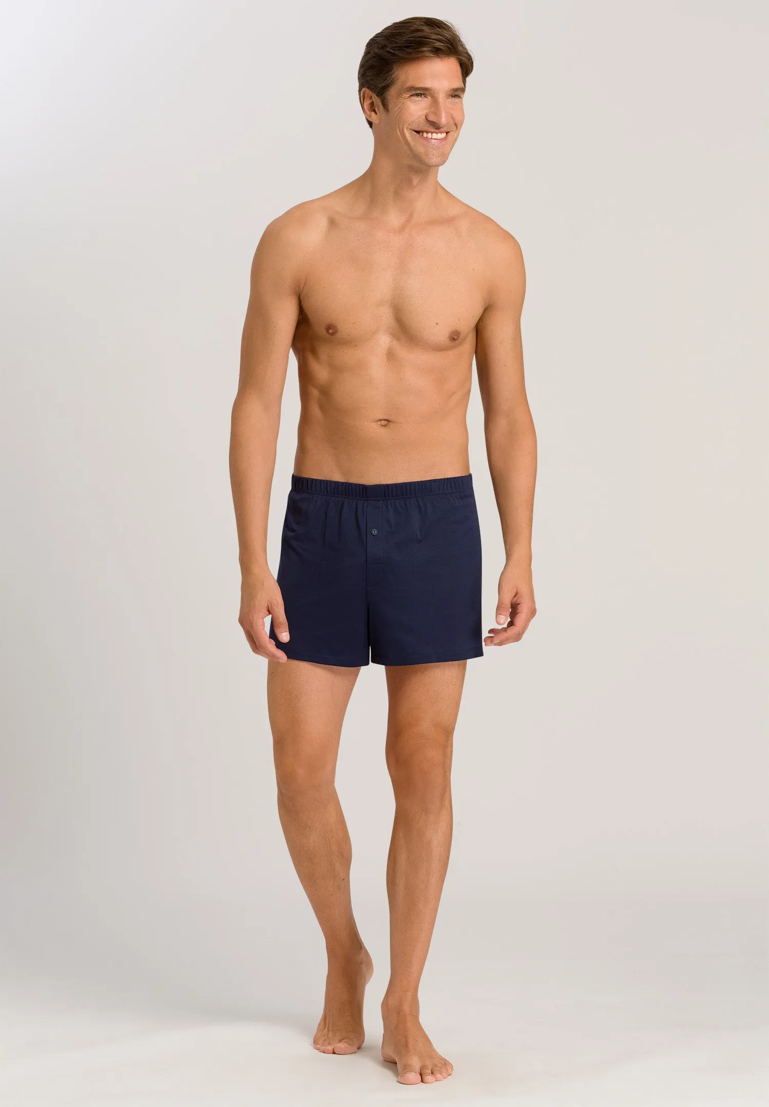 Cotton Sporty Button Fly Cotton Boxer | Midnight Navy 73505-593