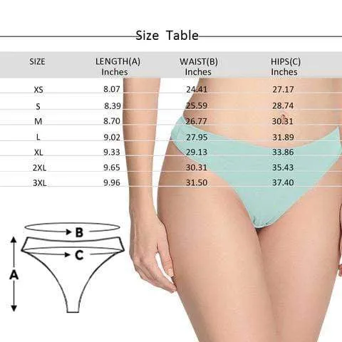 Custom Face Underwear for Womens Personalized Happy Day Lingerie Women's Classic Thongs Gift for Girlfriend or Wife