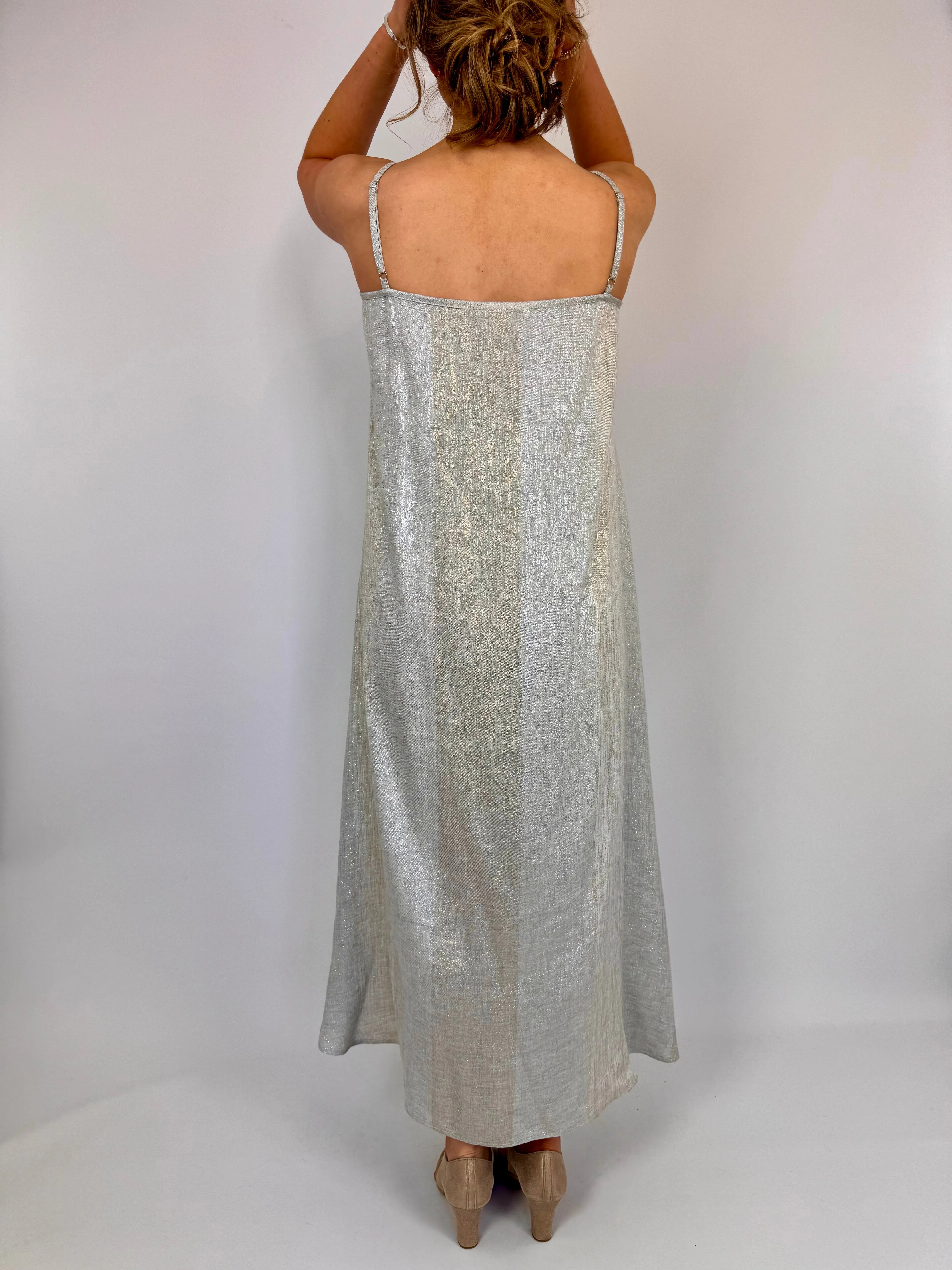 Diega Rofia Dress Silver/Gold