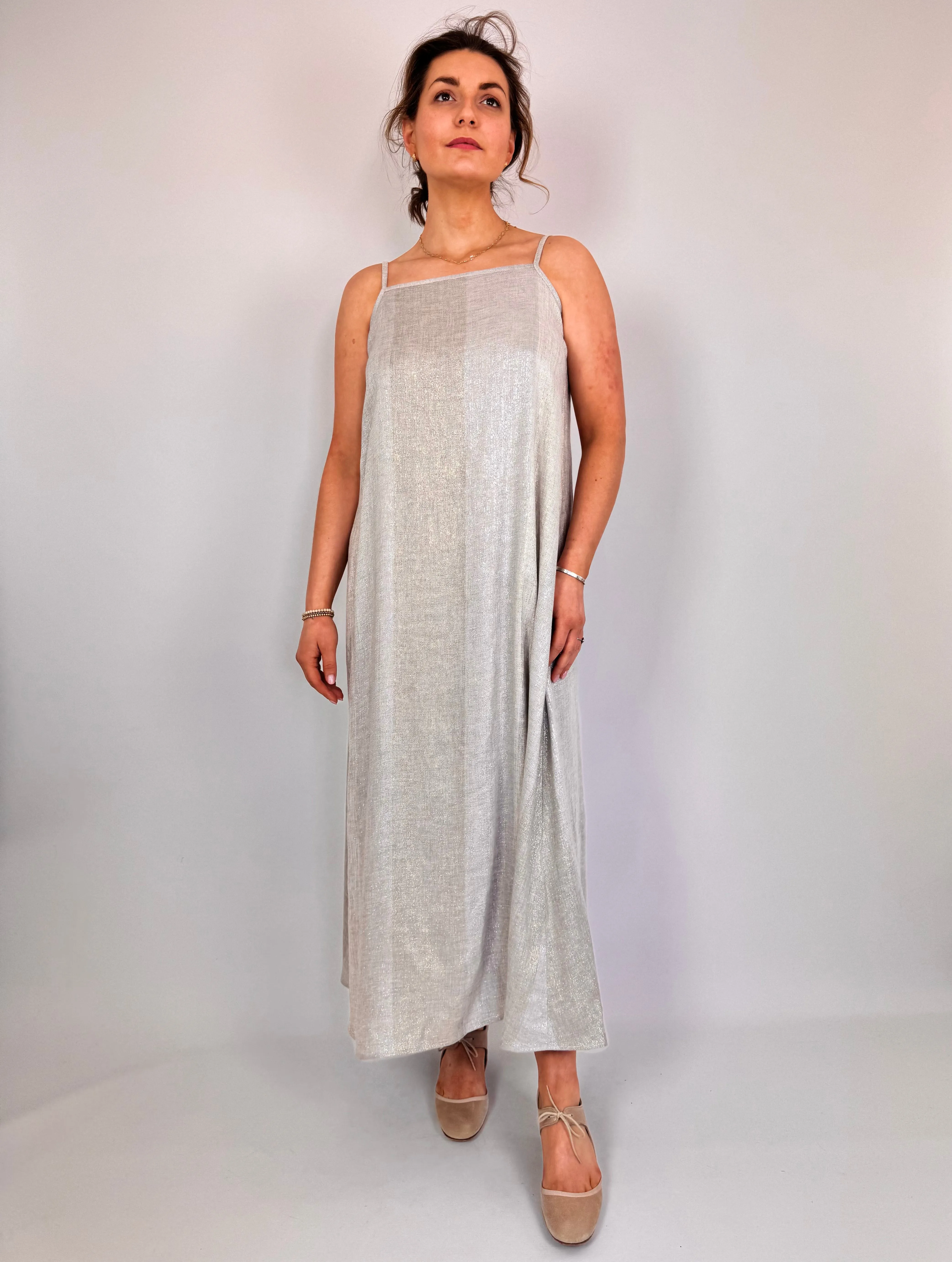 Diega Rofia Dress Silver/Gold