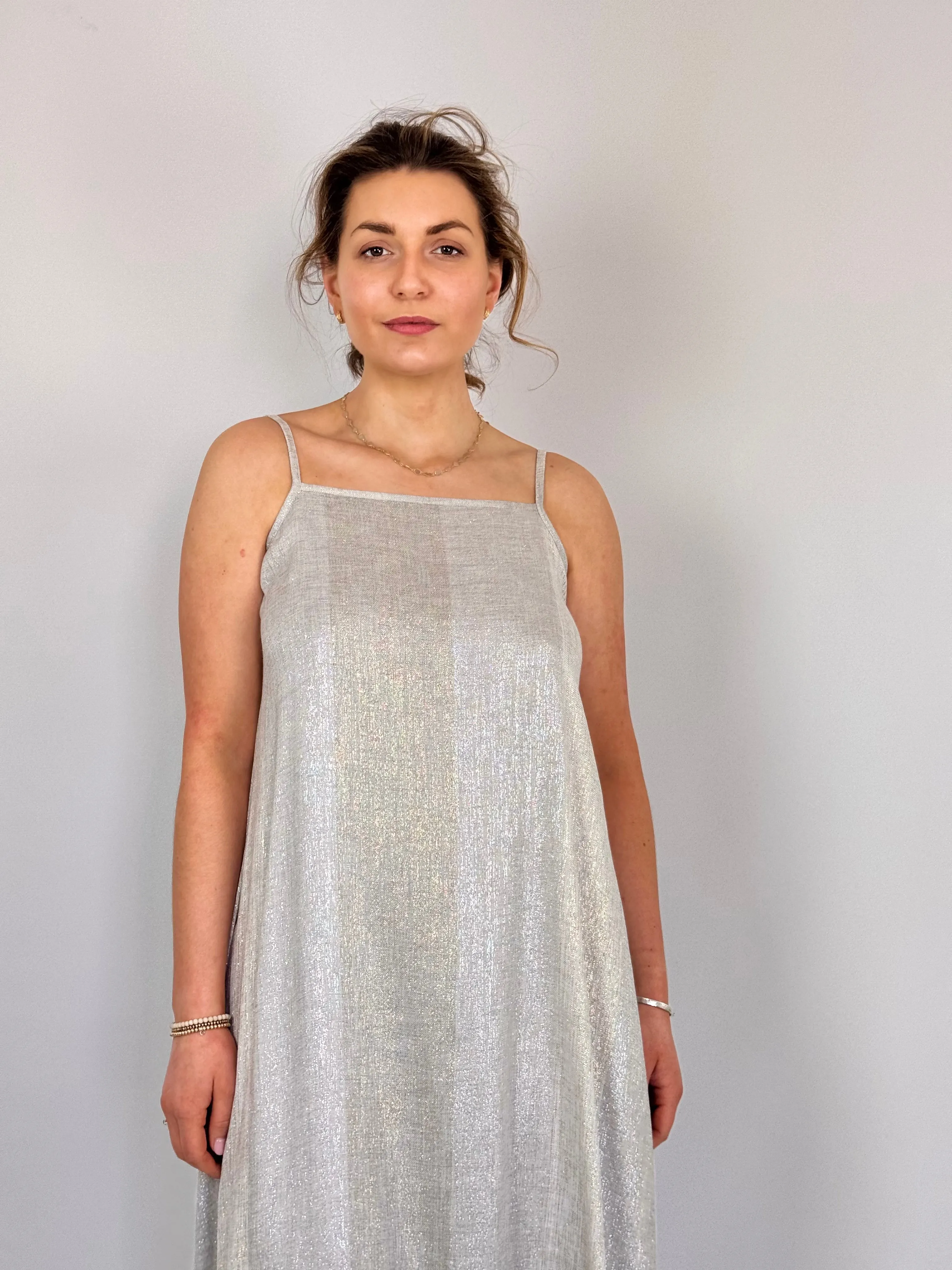 Diega Rofia Dress Silver/Gold